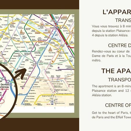 Apartment 1 Bedroom # Paris 14 # Alesia Exteriör bild